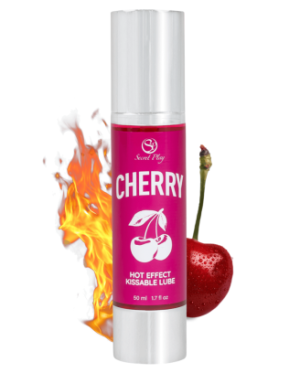 2 en 1 Lubrifiant et huile de massage cerise chauffant