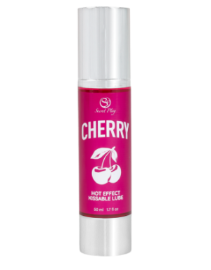 2 en 1 Lubrifiant et huile de massage cerise chauffant