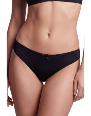 Culotte noire en dentelle avec nœud en satin