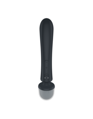 2 en 1 Vibromasseur rabbit et wand noir USB Triple Lover Satisfyer