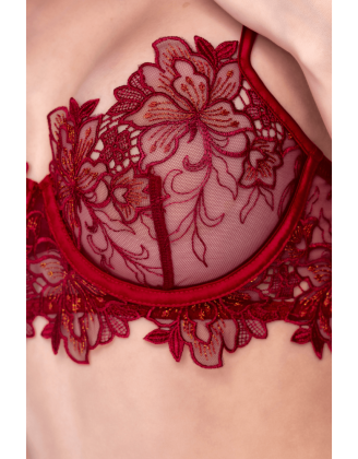 Ensemble 2 pièces en dentelle brodée bois de rose - Mapalé