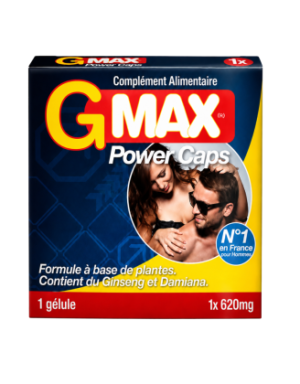 G-MAX Power Caps Boite de 1 gélule – Vitalité & Bien-Être Masculin Complément alimentaire