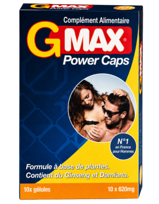 G-MAX Power Caps Boite de 10 gélules – Vitalité & Bien-Être Masculin Complément alimentaire