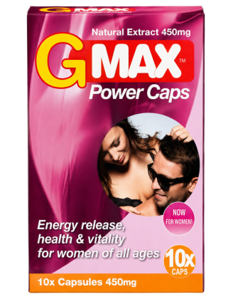 G-MAX Power Caps Boite de 10 gélules – Femme Libido & Vitalité Intime Complément alimentaire