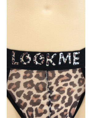 String en résille imprimé léopard