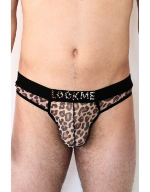 String en résille imprimé léopard