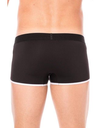 Mini-Pants noir échancré avec zip