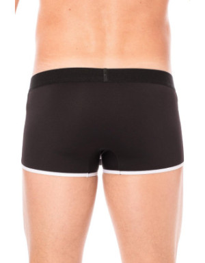 Mini-Pants noir échancré avec zip
