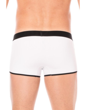Mini-Pants blanc échancré avec zip