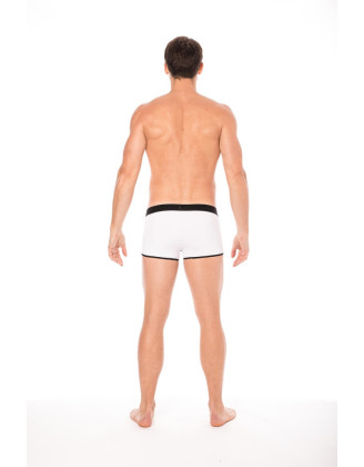 Mini-Pants blanc échancré avec zip