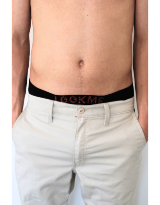 Boxer en résille imprimé léopard rouge