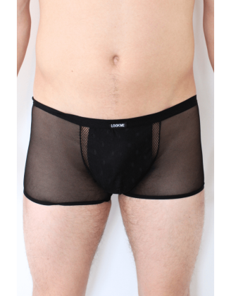 Boxer noir semi opaque