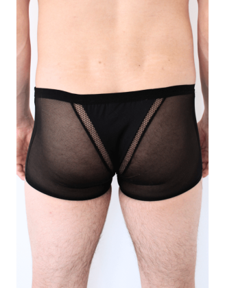 Boxer noir semi opaque