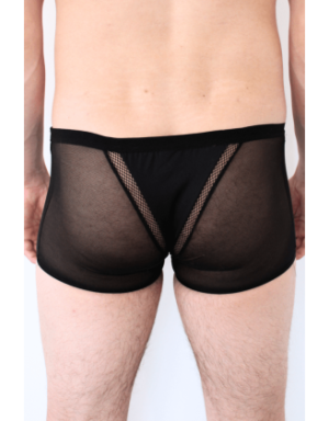 Boxer noir semi opaque