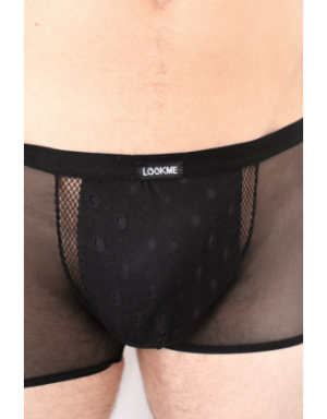 Boxer noir semi opaque