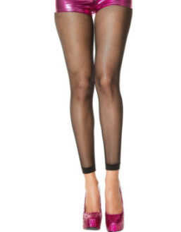 Collant sans pieds noir fine résille