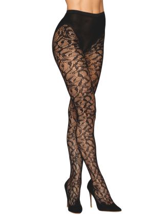 Collant fantaisie noir avec imprimé culotte