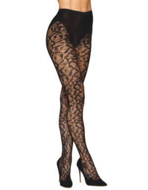 Collant fantaisie noir avec imprimé culotte