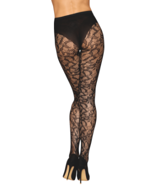 Collant fantaisie noir avec imprimé culotte