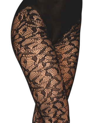 Collant fantaisie noir avec imprimé culotte