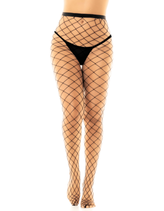 Collant large maille noire
