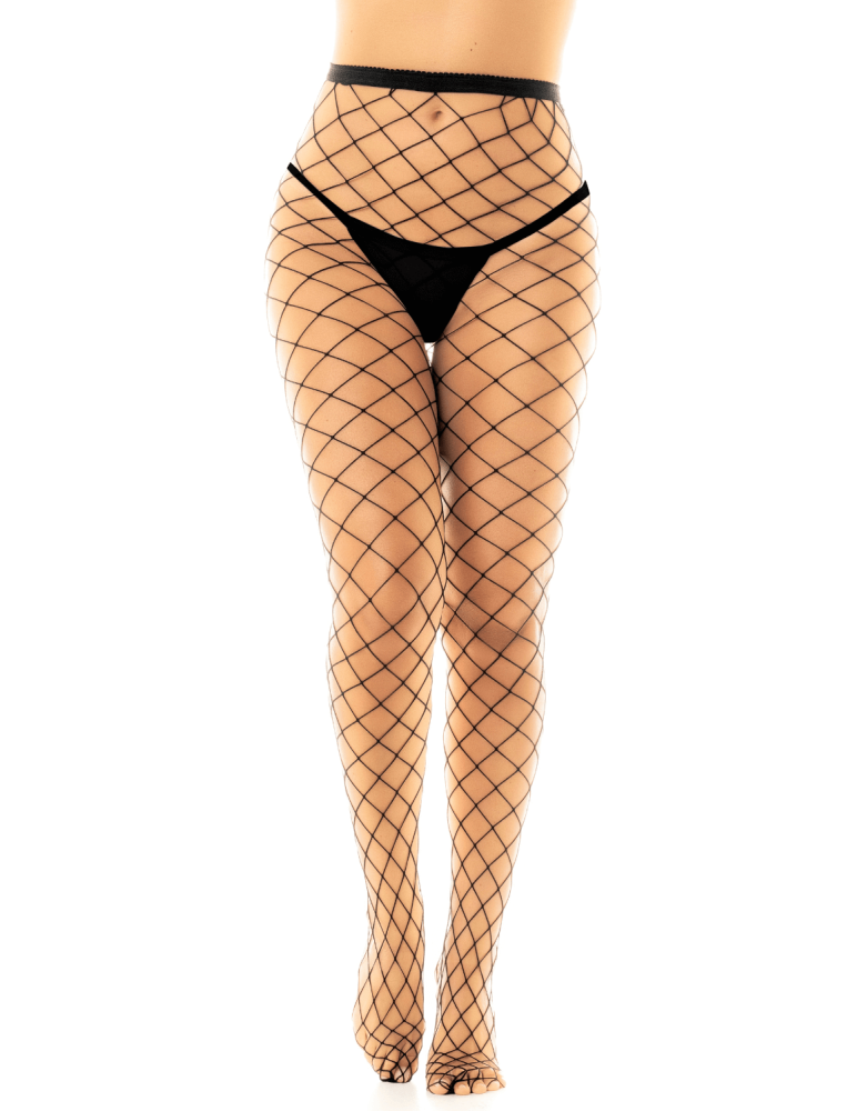 Collant large maille noire