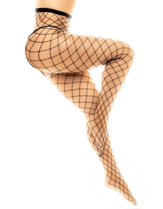 Collant large maille noire