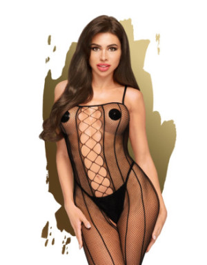 Bodystocking ouvert à l'entrejambe Noir Drop-dead tasty