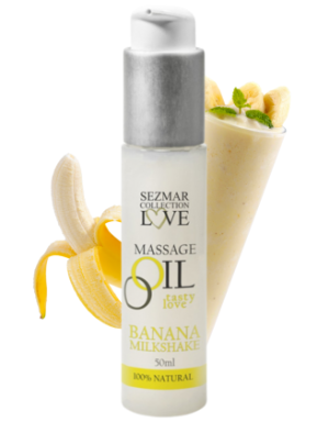 Huile de massage comestible milkshake banane 50ml