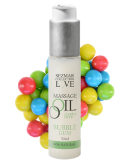Huile de massage comestible bubble gum 50ml