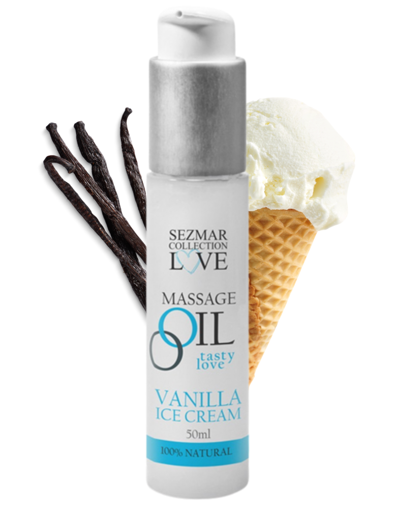 Huile de massage comestible Vanille glacée 50ml