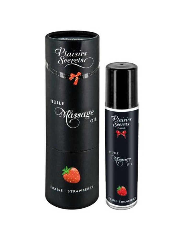 Huile de massage comestible fraise 59ml