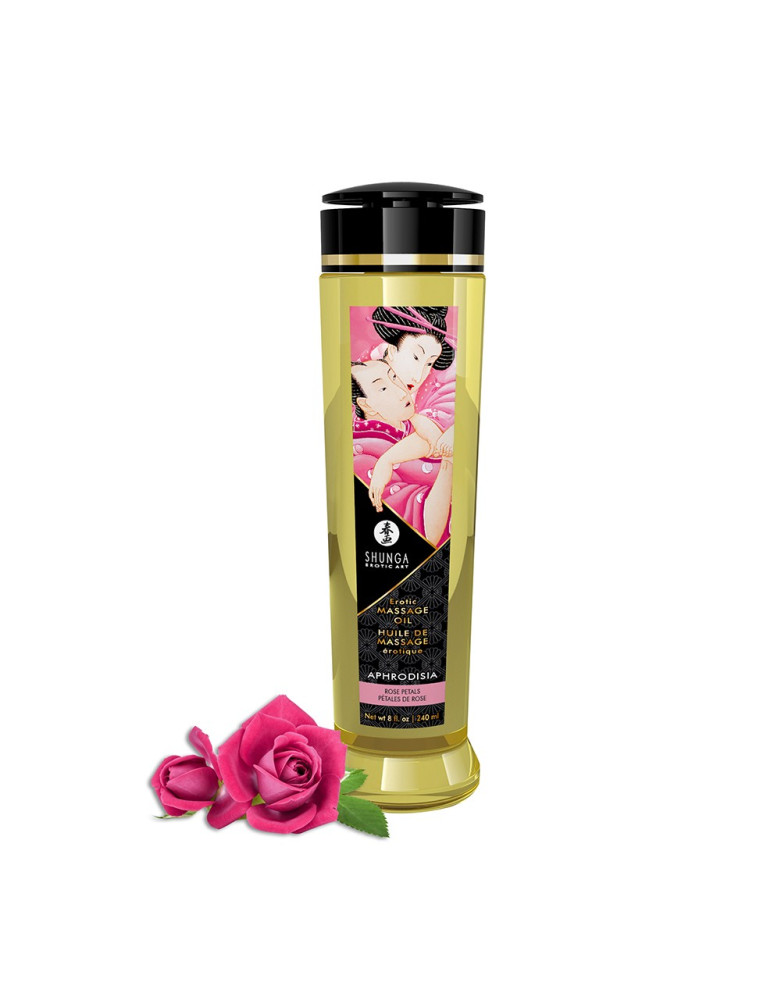 Huile de massage aphrodisiaque à la rose 240ml