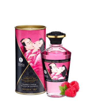 Huile chauffante framboise comestible 100ml