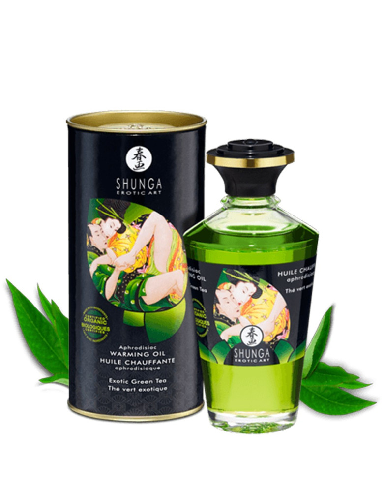 Huile chauffante bio thé vert comestible 100ml