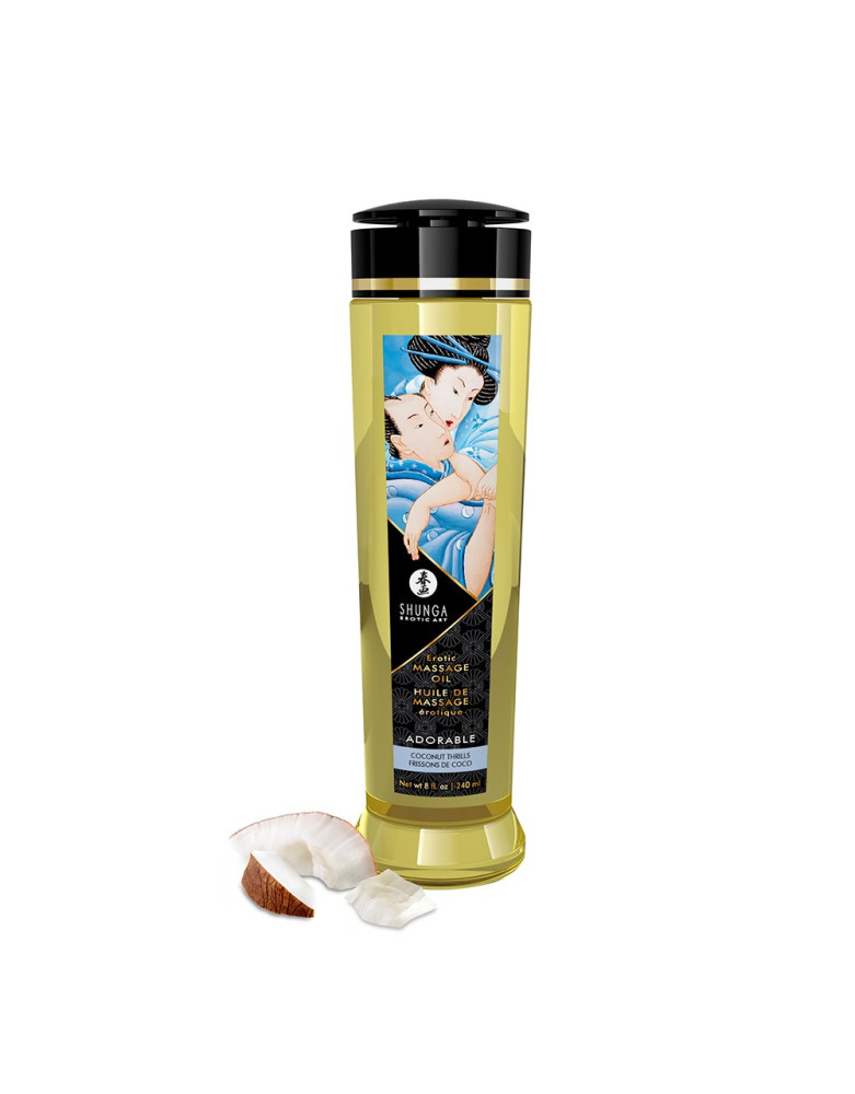 Huile de massage frissons de coco aphrodisiaque 240ml