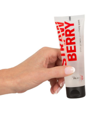Lubrifiant à base d'eau arôme fraise, végétalien 80 ml