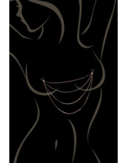 bijou pinces tétons avec 4 chainettes doré rose