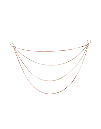 bijou pinces tétons avec 4 chainettes doré rose