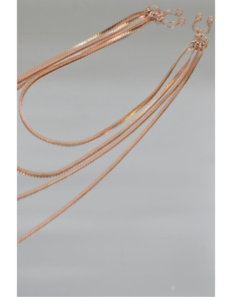 bijou pinces tétons avec 4 chainettes doré rose