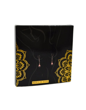 Bijou pince téton, forme perle doré rose