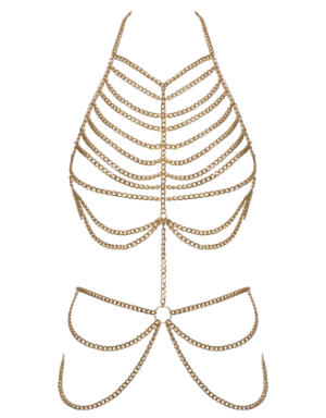 Chaines de corps en métal doré