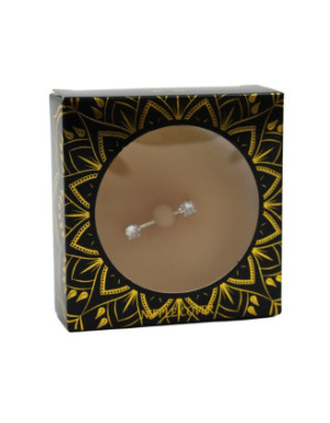 Paire de cache-tétons piercing barre faux diamant peau claire