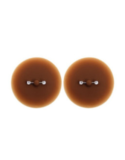 Paire de cache-tétons piercing barre faux diamant peau foncée