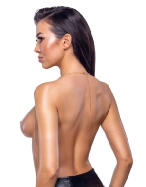 Chaîne de corps dorée avec strass