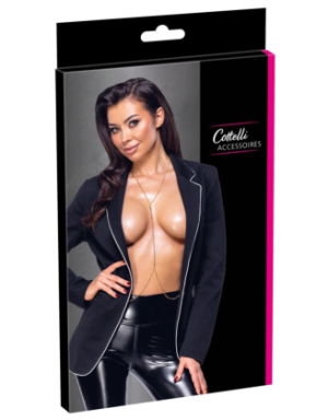 Chaîne de corps dorée avec strass