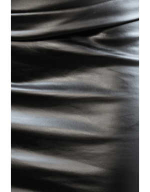 Jupe noire en simili cuir mat Sifia