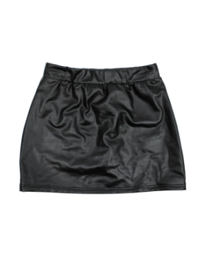 Jupe noire en simili cuir mat Sifia