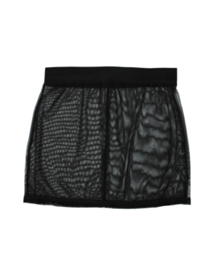 Jupe noire en résille transparente Maya