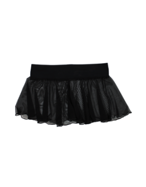 Mini jupe noire en résille transparente Stella